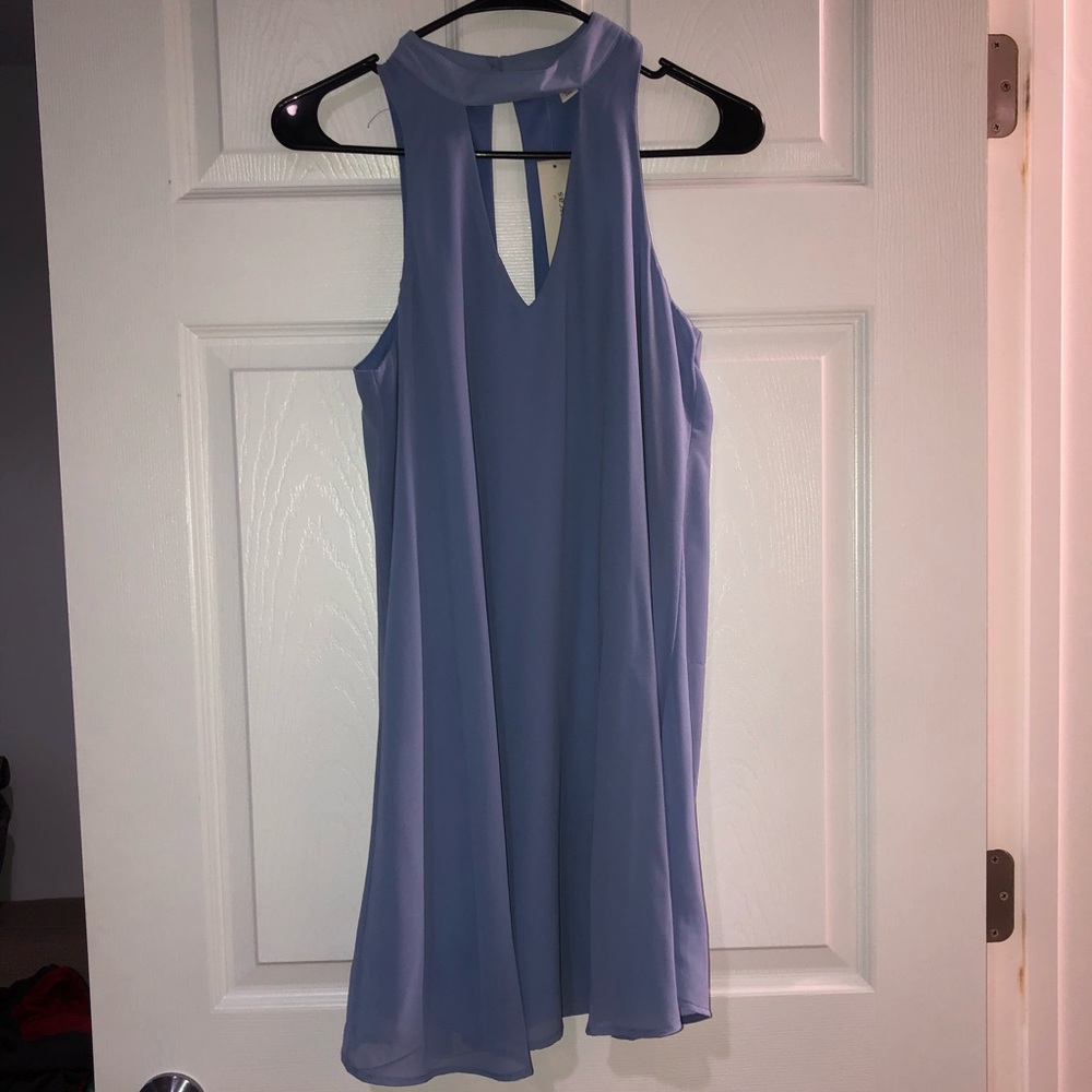 Blue dress with cutout
